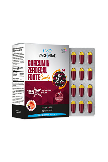 Zade Vital Curcumin Turmeric Forte Daily 185X Yüksek Emilimli