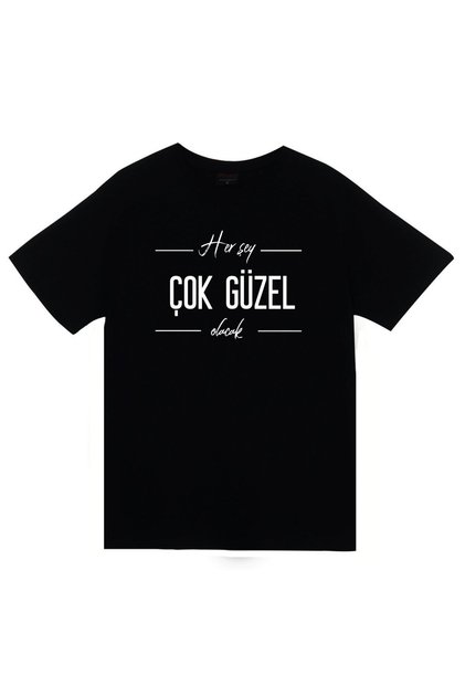 Everything Will Be Fine Printed Unisex 100% Cotton Black T-Shirt