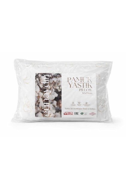 Good Morning Cotton Pillow, Breathable Texture, Organic Cotton, Unquilted, Bagless, 50X70 Pillow