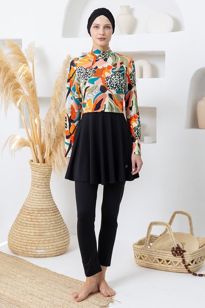 Jayden Stretch Fabric Long Sleeve Hijab Swimsuit 2104