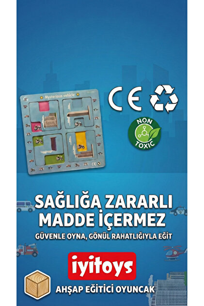 iyitoys Gizemli Bulmaca Eğitici Ahşap Puzzle - 36 Zorluk Seviyesi