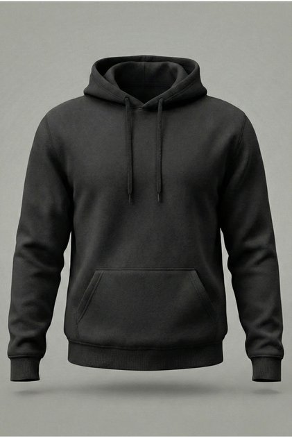 Unisex Unprinted Combed Cotton Inside Fleece-Lined K Hooded Sweatshirt