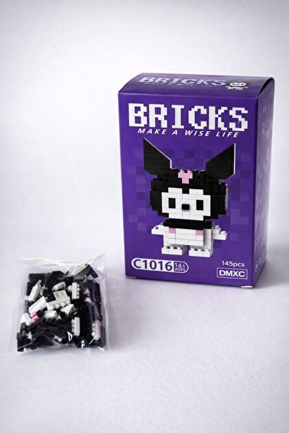 VerdeHome Bricks, Kuromi Mini Blok Yapım Seti , Koleksiyonluk