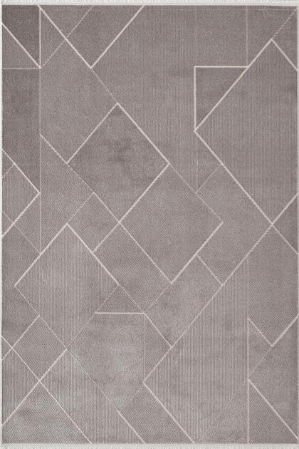 Karmen Leon LN002Z Gri Halı Modern Desen Pamuk Taban Akrilik