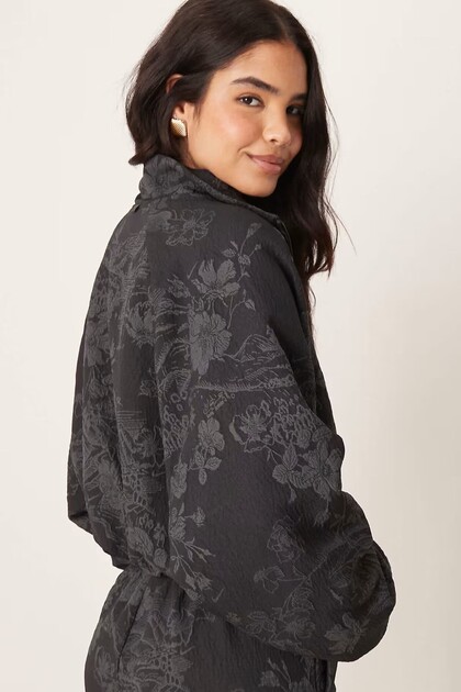 Nike Full Zip Jacquard Print Track Oversize Jacket Kadın Oversize