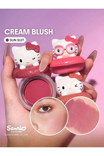 SHEGLAM Hello Kitty Coastal Charm Cream Blush- Doğal Işıltı Veren