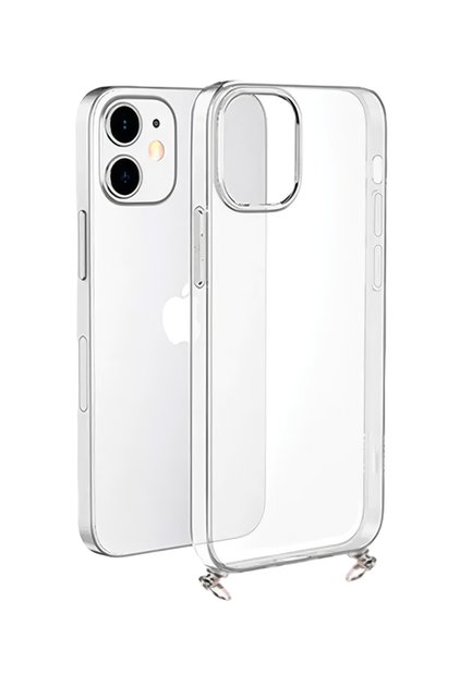 iPhone 15 Compatible Transparent Strap Phone Case