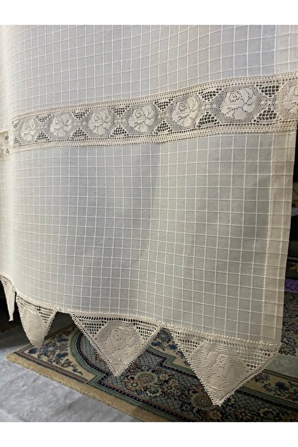 Buldan Curtain Is an Authentic Regional Woven Curtain with Roses.
