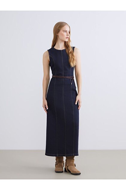 Xside Crew Neck Jean Dress