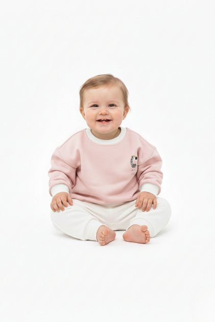 Children's Cotton Colorful Printed Oversized 2 Thread Sweatshirt