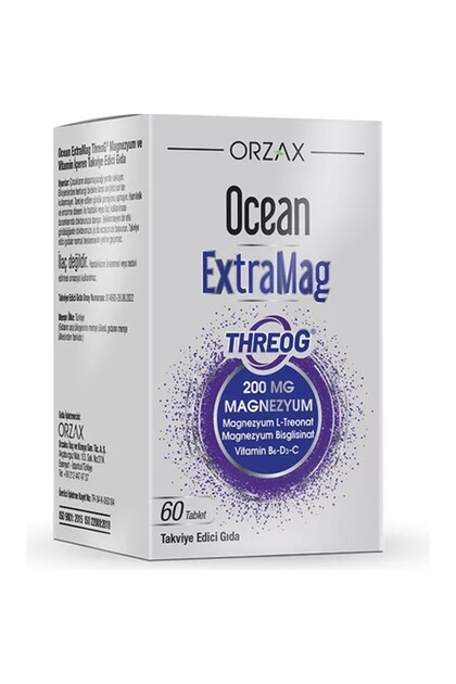 Orzax Ocean Extramag Threog 200 mg Tablet 60lı - Fiyatı, Yorumları