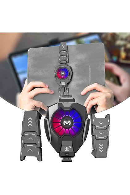 Memo DL05 Dijital Göstergeli Kablolu iPad Tablet Uyumlu Soğutucu Gamer Oyuncu Radyatör Soğutma Fanı