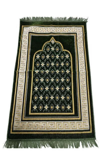 Velvet Prayer Rug (1 Piece) Stone Zikirmatik Rose-Scented Prayer Beads Hajj Umrah Mevlüt Gift for Distribution