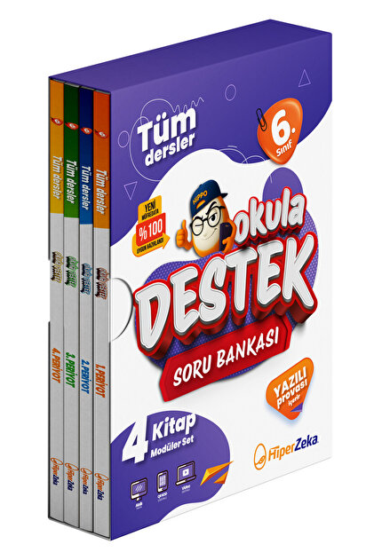 Hiper Zeka 2026 6. Sınıf Tüm Dersler Okula Destek Soru Bankası | 4