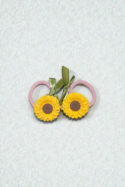 2 Pieces of Sunflower Hair Clips with Ribbon - Sunflower Hair Clips Set of 2