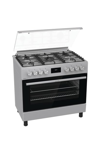 Freestanding Gas Cooker 90 cm 5 Burners Cast Iron with Fan – GGI9C20X