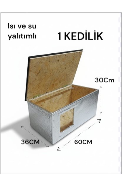 Kedi evi kedi yuvası kedi Barınağı 1 KEDİLİK ısı ve su yalıtımlı iç ve dış mekan