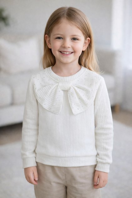 Collar Stone Bowknot Bodysuit