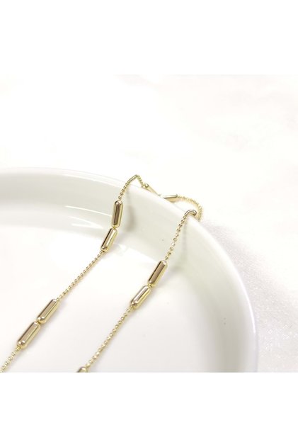 XUPING SİLİNDİR DETAY ZİNCİR KOLYE 45 CM GOLD