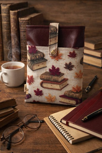 Embroidery-Looking Book Patterned Book Folder