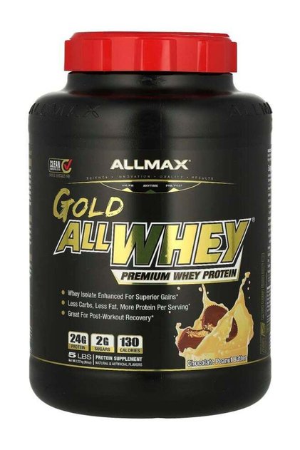 GOLD ALLWHEY® Premium Whey Protein Chocolate Peanut Butter 5 lbs (2.27 kg)