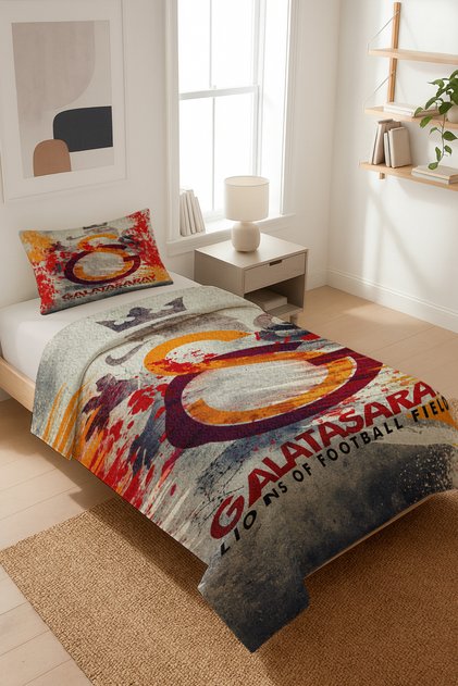 Football Themed, Velvet Fabric, Children and Teenagers Bedding Set (2 Pieces) Ptr0030