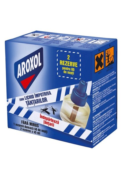 Set 4 x Rezerva Lichida Impotriva Tantarilor Aroxol, 45 ml