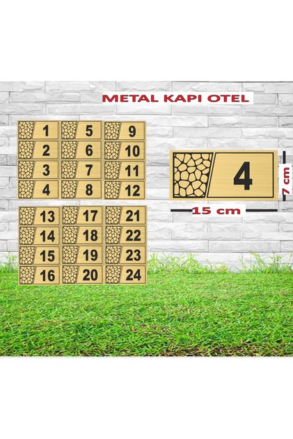 1-24 Hotel Door Number Apartment Floor Number Table Number with Tape on the Back