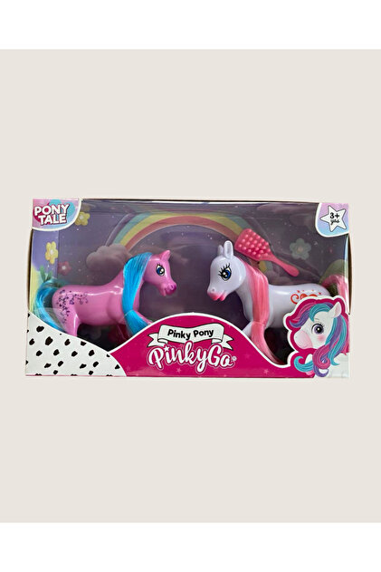Gogo 2'li Renkli Unicorn Oyuncak Seti - Renkli ve Işıltılı