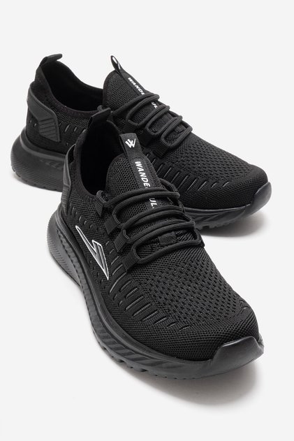 Men's Knitwear Sports Shoes Black White Black