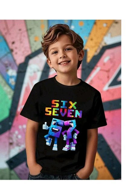 SIX SEVEN Printed Boys' T-Shirt, 67 Designed