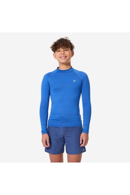 Çocuk Slim Fit Uzun Kollu UV Korumalı Tişört - Mavi - 100