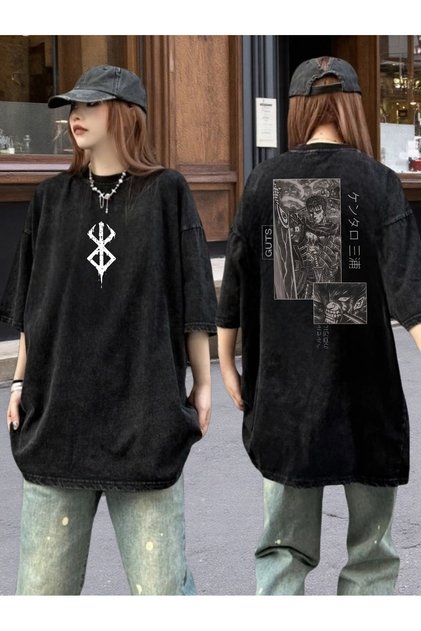 Unisex Daily Oversized T-Shirt – 100% Cotton Acid Washed Relaxed Fit
