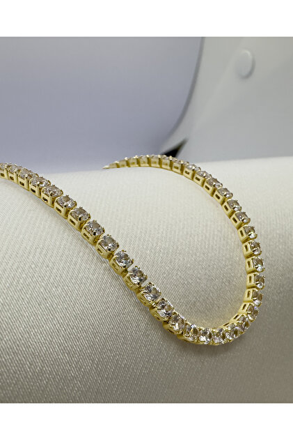 2mm Waterway Steel Bracelet - Golden Timeless Sparkle