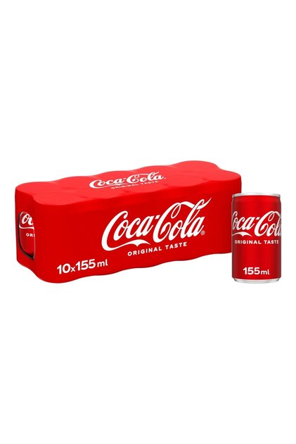 Coca Cola Regular Taste Carbonated Drink Mini Can- 10X155ml