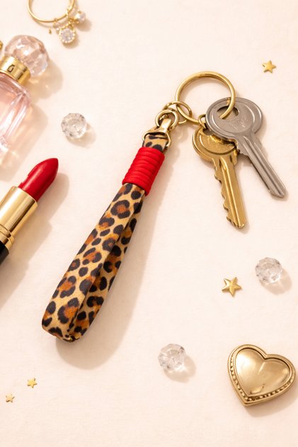 Leopard Print Keychain