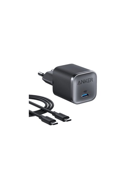 Nano 45W USB-C Kablo Şarj Adaptörü Siyah