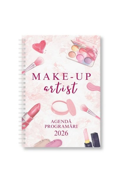 Agenda Programari 2026 pentru Make-up Artisti – Datata Zilnic, Orar 06:00-21:00, 3 Zile/Pagina – Eva Prints®