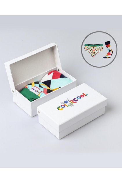 Geometric Retro Pattern Hipster and Socks