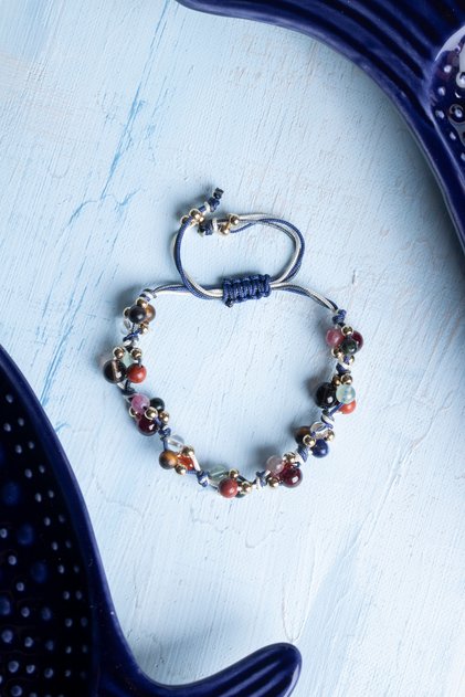 Certified Aquarius Natural Stone Bracelet
