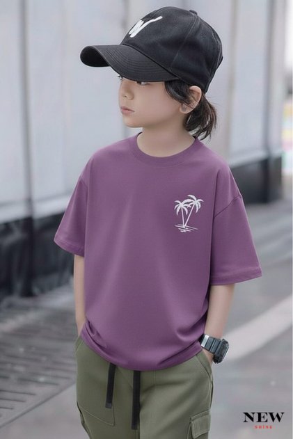 Palm Tree Printed Unisex Children's T-Shirt