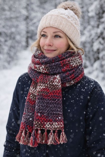 Handmade Knitted Scarf |   Winter Warm Clothing |   Stylish and Timeless Design