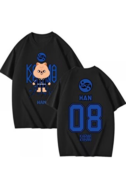 Rbgstore Stray Kids 5-Star Pilot Baskılı Konser T-shirt-XL - SİYAH