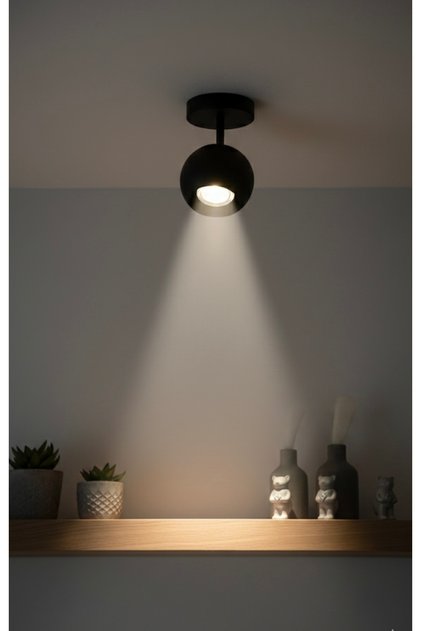 Gu10 Black Single Globe Movable Led Spot Light Energy Saving Bulb Daylight Wall Sconce Ceiling Chandelier