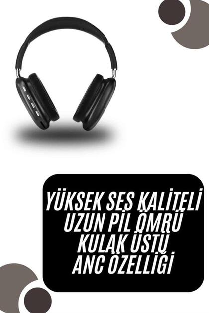 Kulak Üstü Kablosuz Bluetooth Kulaklık Yumuşak Süngerli SD Kart Girişli -