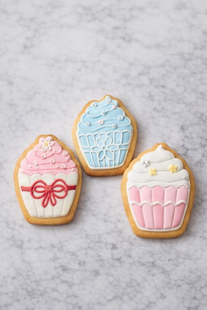 🎀   Cupcake Patterned 3-Piece Cookie Mold Set 🎀