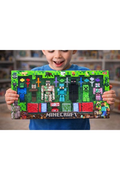 Minecraft 21'li Lego Yapı Oyuncak Karakter Figür Set
