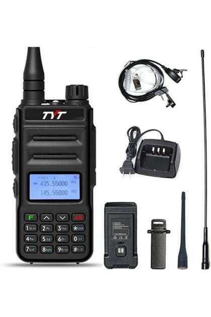 جهاز راديو ثنائي النطاق ProTalk Ranger V88 - VHF/UHF، مدى طويل 5 واط، 200 قناة للتخييم والعمل