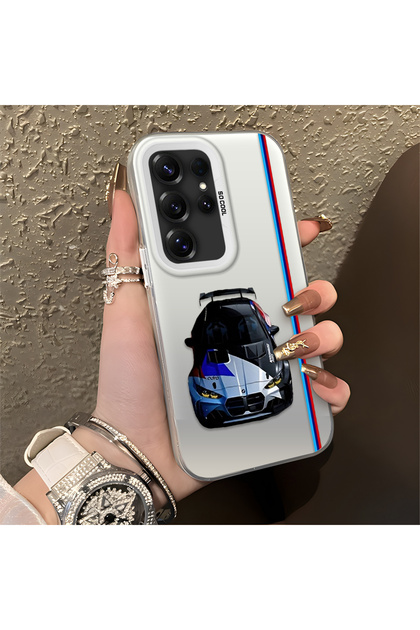 Bmw Patterned Anti-Drop Slim Hard Case Compatible with Samsung Galaxy S25 Ultra
