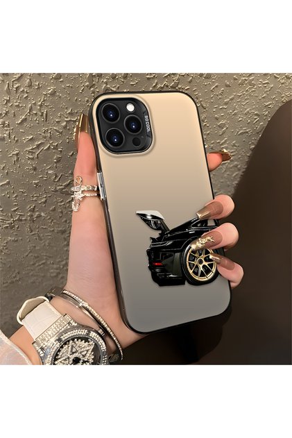 Sports Car Pattern Anti Fall Slim Hard Case Compatible with iPhone 15 Pro